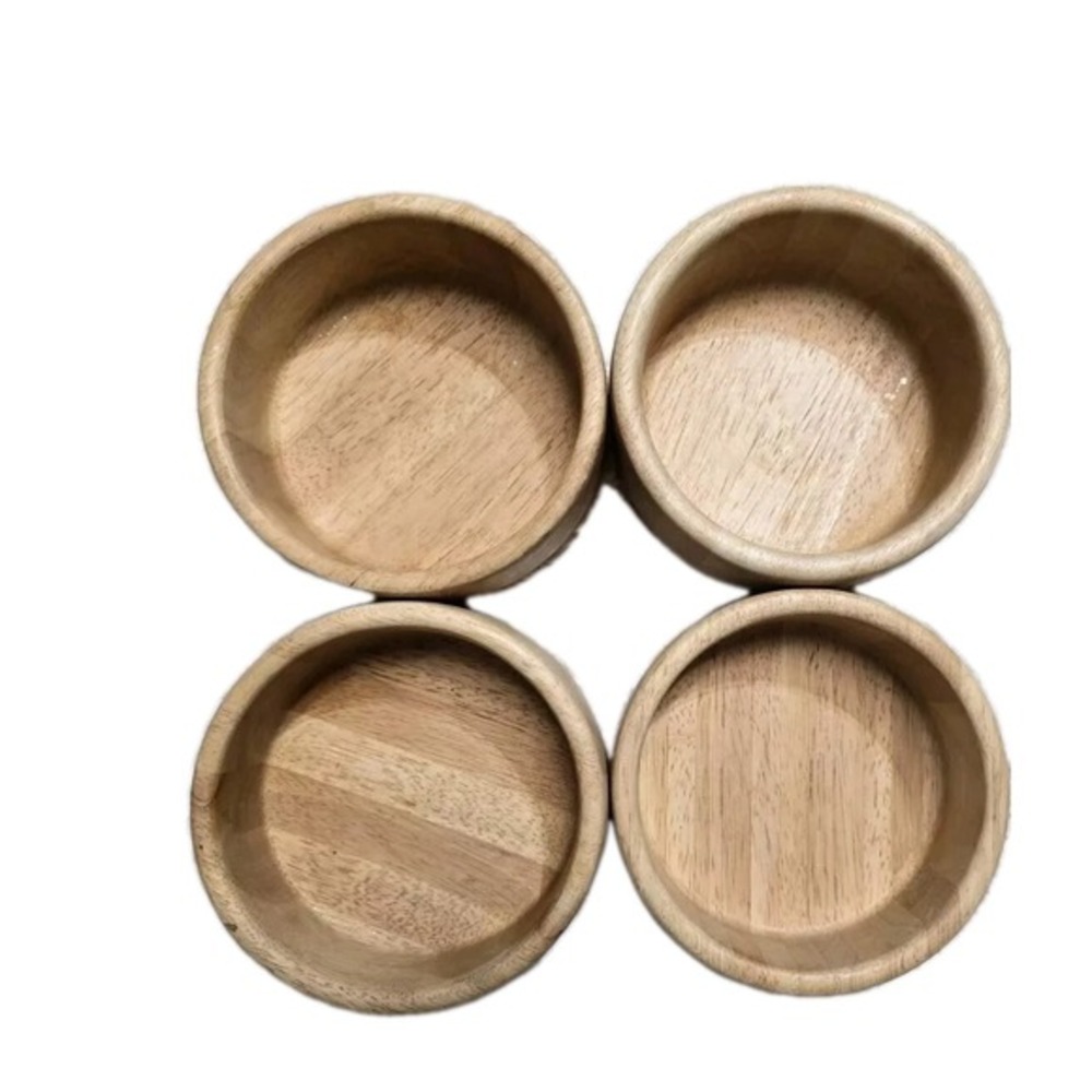 Dolphin Brand Beechwood‎ Bowl made in Thailand Lot Of 4